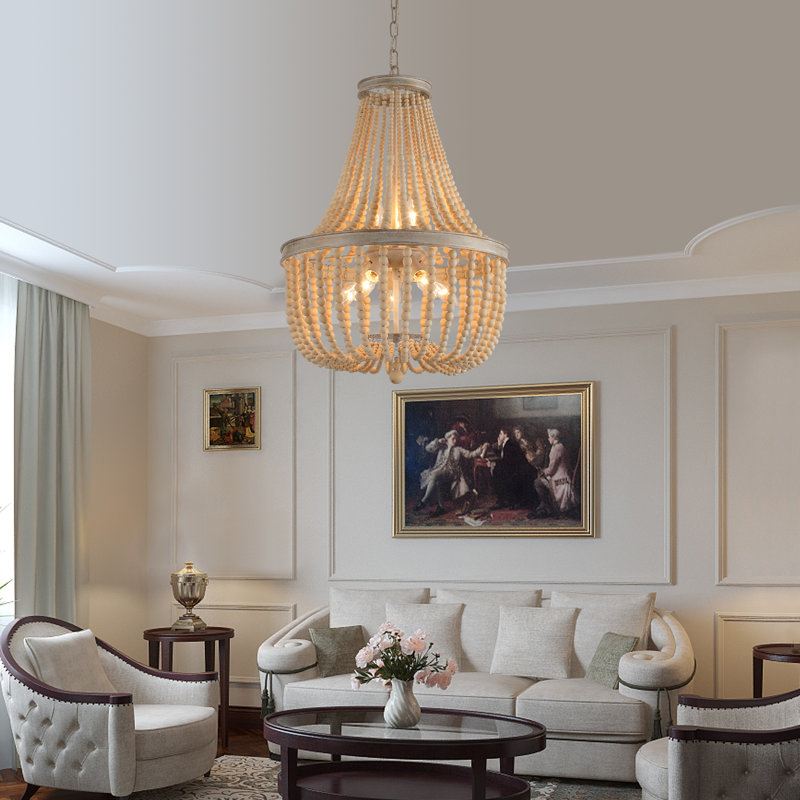 Wooden beads chandelier hotsell